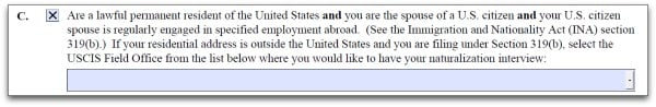 ¿Cómo escribo una declaración de intención de residir en el extranjero con mi cónyuge ciudadano estadounidense?