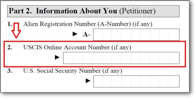 ¿Qué es un número de cuenta en línea de USCIS?